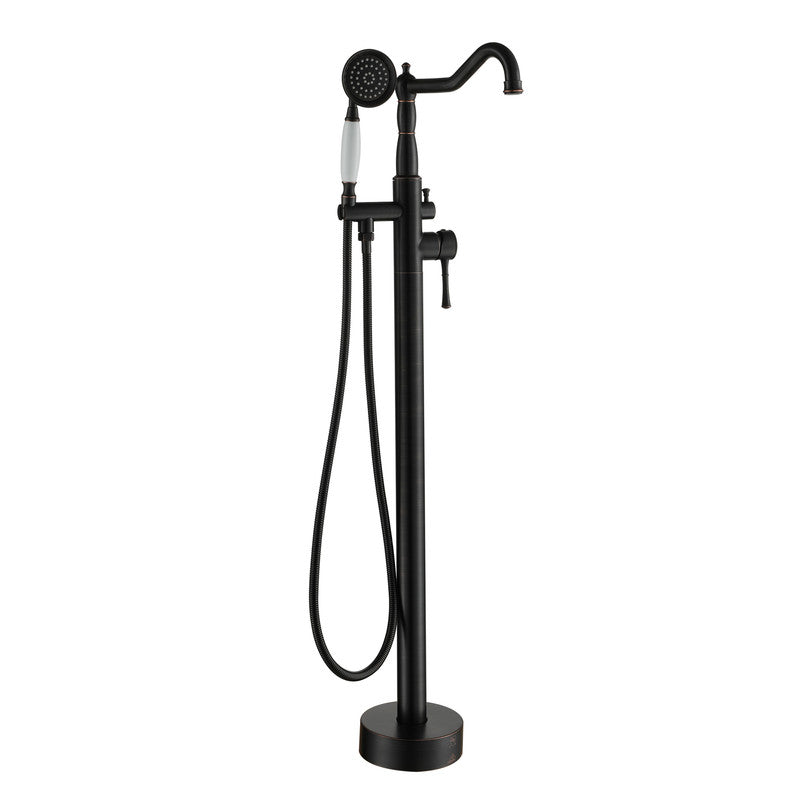 CASAINC Single Handle Classical Freestanding Bathtub Faucet with Handheld Shower
