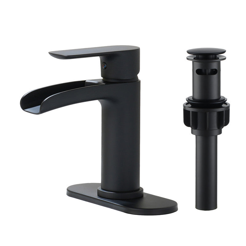 CASAINC Waterfall Bathroom Sink Faucet Single Handle Bathroom Faucets Vanity Faucet
