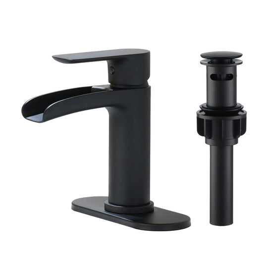 CASAINC Waterfall Bathroom Sink Faucet Single Handle Bathroom Faucets Vanity Faucet